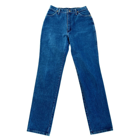 Wrangler Vintage Dark Wash Denim 12MWZG Straight Western Jeans - Picture 1 of 16